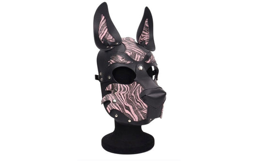 Daytona BDSM Play Dog/Pup Bondage Hood Pink