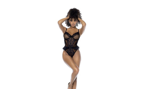 Sexy Bodysuit With Lace Ruffles by Mapale - Teddies and Bodysuits