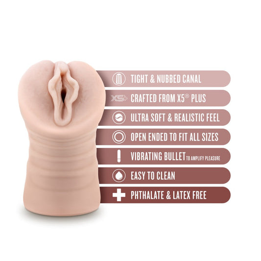 EnLust Destini Vibrating Vagina Stroker by Blush Novelties - Masturbators and Strokers