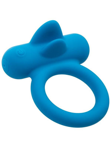 Silicone Rechargeable Double Trouble Vibrating Cock Ring - Vibrating Cock Rings