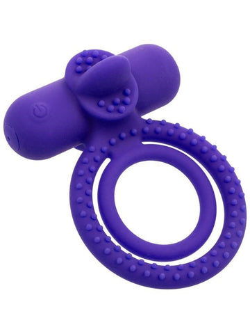 Silicone Rechargeable Dual Climaxer Vibrating Cock Ring - Vibrating Cock Rings