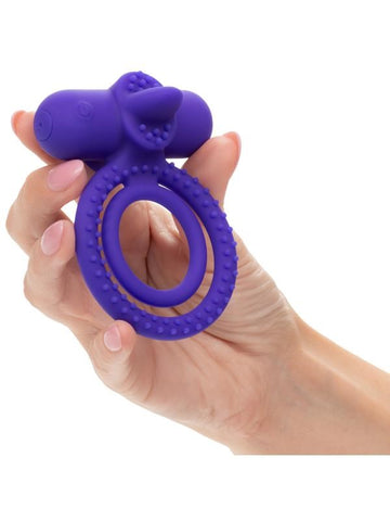 Silicone Rechargeable Dual Climaxer Vibrating Cock Ring - Vibrating Cock Rings