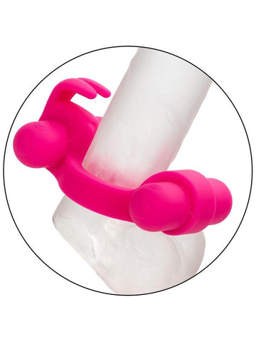 Silicone Rechargeable Rockin' Rabbit Vibrating Cock Ring - Vibrating Cock Rings