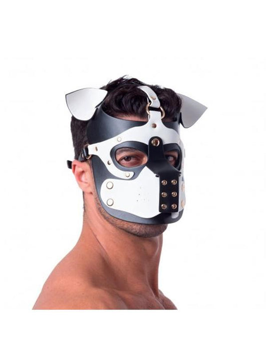 Sport Fucker One Size Bondage Play Pup Hood Black / White