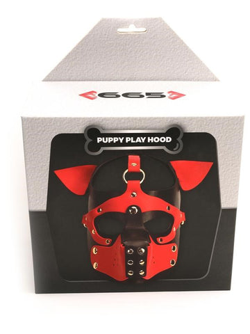 Bondage Pup Hood BLK WHT O S by Sport Fucker - Bondage Hoods