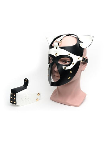 Bondage Pup Hood BLK WHT O S by Sport Fucker - Bondage Hoods