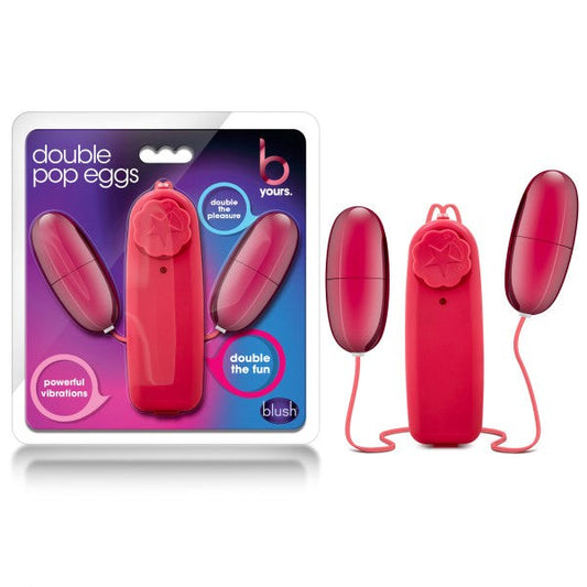B Yours Double Pop Eggs Cerise by Blush Novelties - Love Eggs and Kegel Exercisers