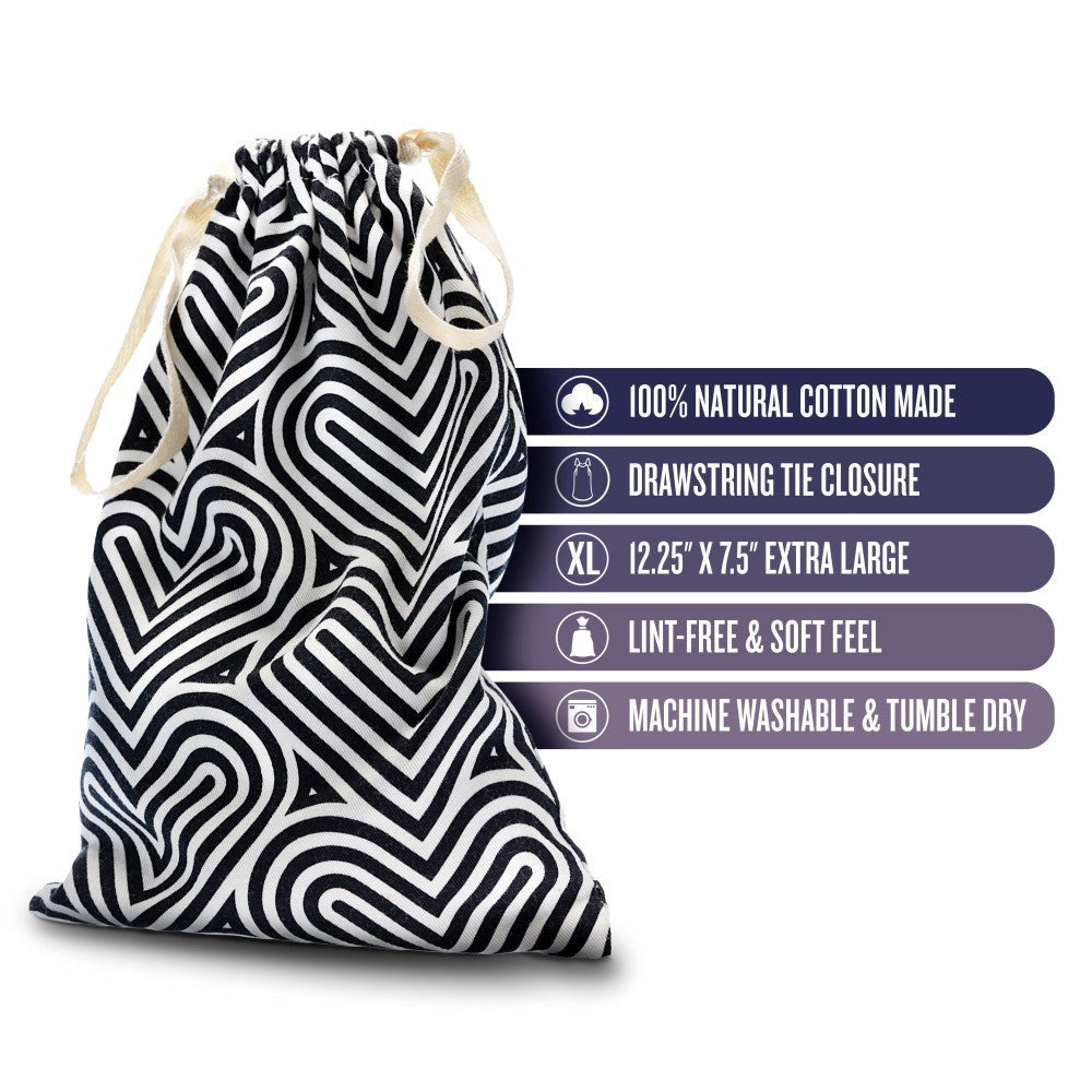 Blush Novelties The Collection Embrace Cotton Toy Storage Bag - Vibrator Accessories