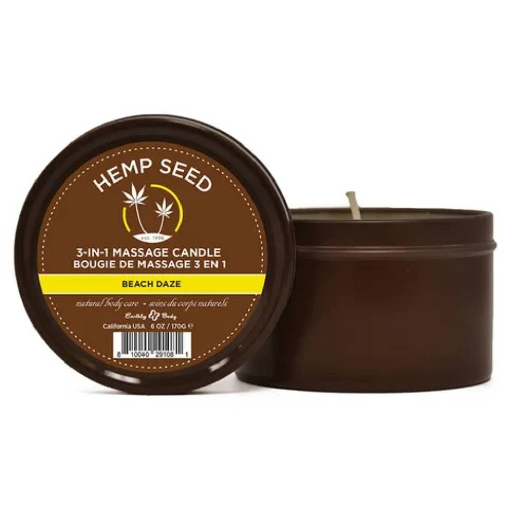 Earthly Body Hemp Seed 3-In-1 Adult Massage Candle 170 g - Sex Pheromones and Perfumes