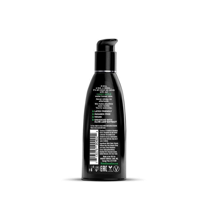 Wicked Aqua Candy Apple Flavoured Water Based Lubricant - Water Based Lubes
