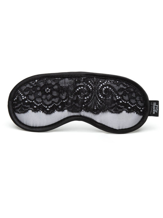 Fifty Shades of Play Nice Satin and Lace Blindfold - Masks And Blindfolds