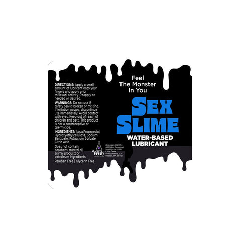 Sex Slime Water Based Lubricant Bottle Blue - Water Based Lubes
