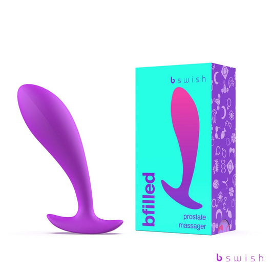 B Swish Bfilled Basic Orchid Prostate Massager 10cm Purple