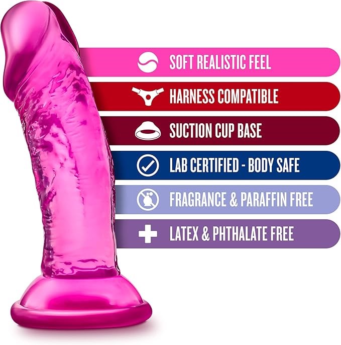 Blush Novelties B Yours Sweet N Small Realistic Dildo 10cm Pink - Realistic Dildos