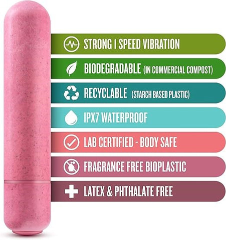 Gaia Eco Multi Speed Bullet Vibrator by Blush Novelties - Bullet Vibrators