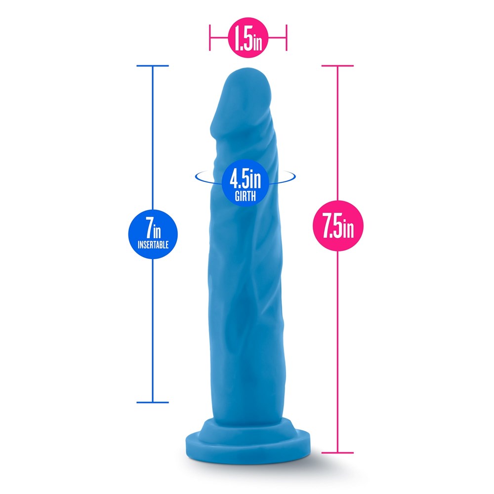 Blush Novelties Neo Dual Density Realistic Cock 19cm Neon Blue - Realistic Dildos