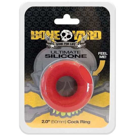 C1R Releasing Boneyard Ultimate Stretchy Silicone Cock Ring Red