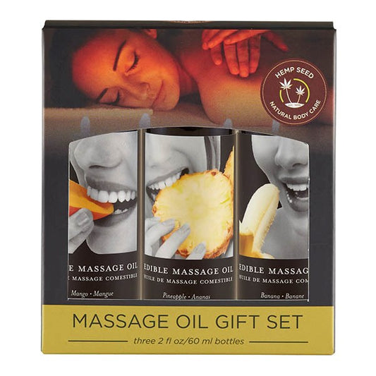 Earthly Body Edible Tropical Massage Oil Trio 59ml