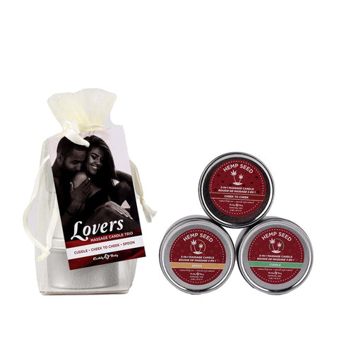 Hemp Seed Lovers Mini Scented Candles 3 Pack - Sex Pheromones and Perfumes