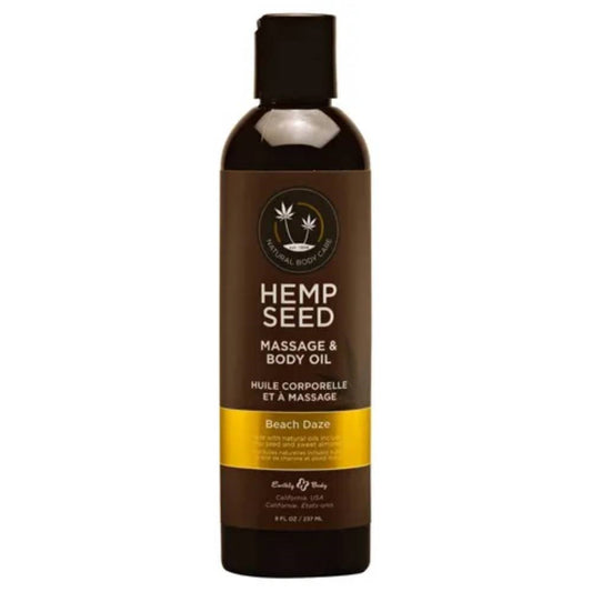 Earthly Body Scented Hemp Seed Massage and Body Oil 237 ml
