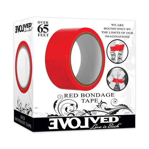 Bondage Tape 20m Red Bondage Restraints by Evolved - Cuffs And Restraints
