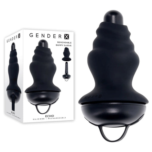 Gender X ECHO USB Rechargeable Butt Plug 15.3cm Black