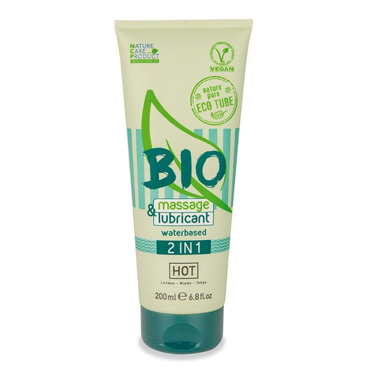 Hot Production HOT BIO 2 In 1 Water Based Massage Oil & Lubricant 200ml