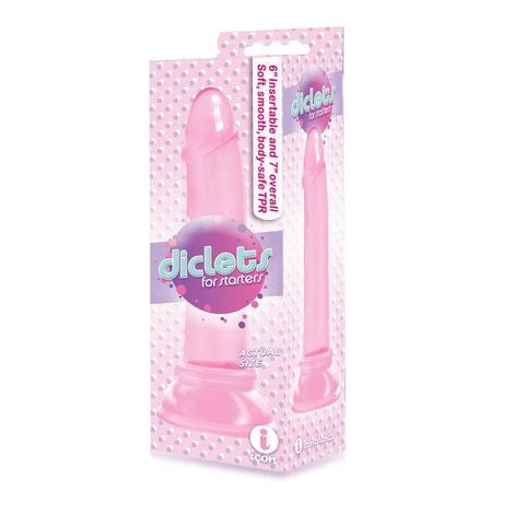 Icon Brands The 9s Diclets Realistic Dong 17.8cm Pink - Realistic Dildos