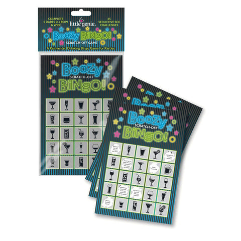 Boozy Bingo Drinking Scratcher Card by Little Genie - Party Gifts and Novelties