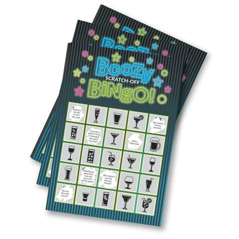 Boozy Bingo Drinking Scratcher Card by Little Genie - Party Gifts and Novelties