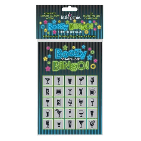 Boozy Bingo Drinking Scratcher Card by Little Genie - Party Gifts and Novelties