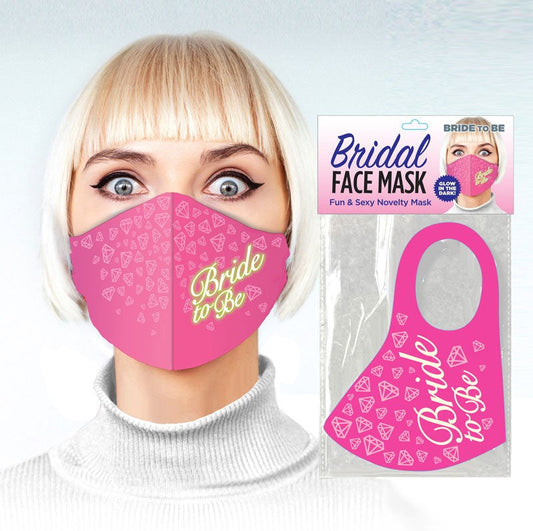 Bridal Face Bride To Be Glow Novelty Mask by Little Genie - Masks And Blindfolds