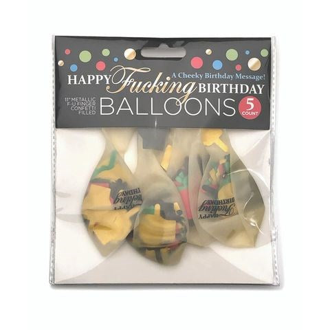 Happy Birthday Confetti Party Balloons by Little Genie - Party Gifts and Novelties