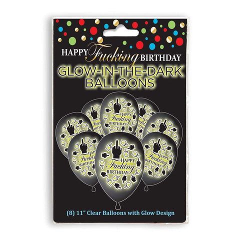Happy Fucking Birthday Glow In The Dark Balloons Novelty - Party Gifts and Novelties