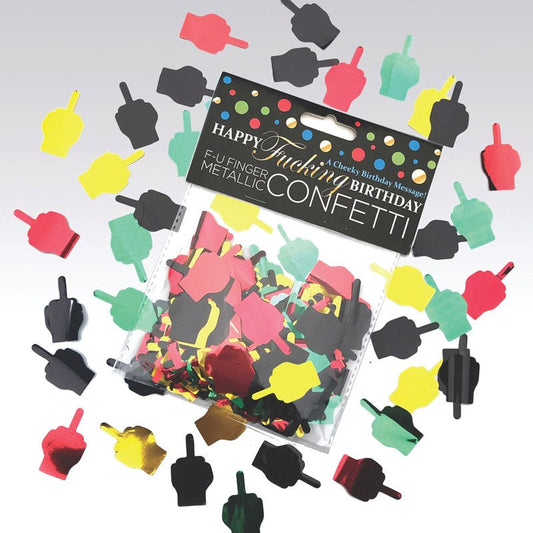 Happy Fucking Birthday FU Finger Confetti Party Decoration - Party Gifts and Novelties