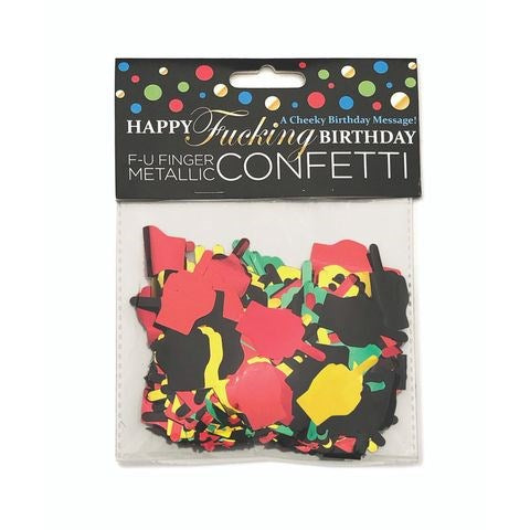 Happy Fucking Birthday FU Finger Confetti Party Decoration - Party Gifts and Novelties