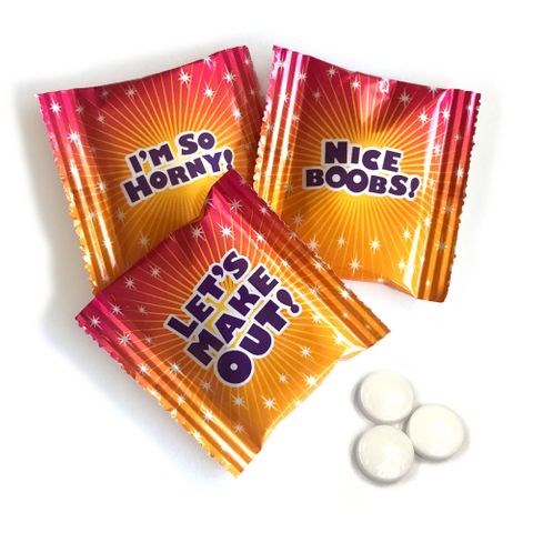 Little Genie Party Favours Naughty Mints Bulk Bag Of 25 Packs - Party Gifts and Novelties