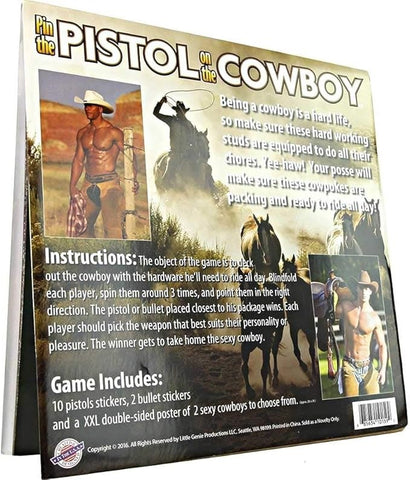 Pin The Pistol On The Cowboy Hens Party Game - Sex Games, Coupons and Tricks