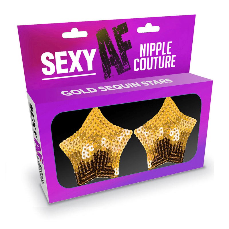 Little Genie Sexy AF Star Shape Nipple Couture Sequin Reusable Pasties - Breast and Nipple Toys