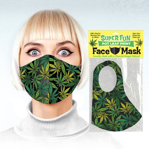 Super Fun POT LEAF Novelty Face Mask by Little Genie - Masks And Blindfolds