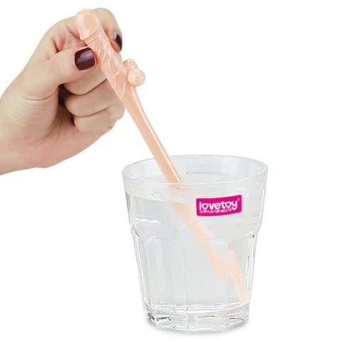 Jokes And Parties Original Willy Dicky Straws Flesh - Party Gifts and Novelties