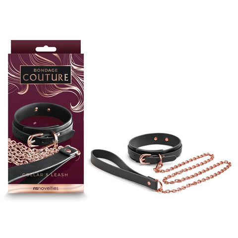 Bondage Couture Collar & Leash by NS Novelties - Collars and Leads