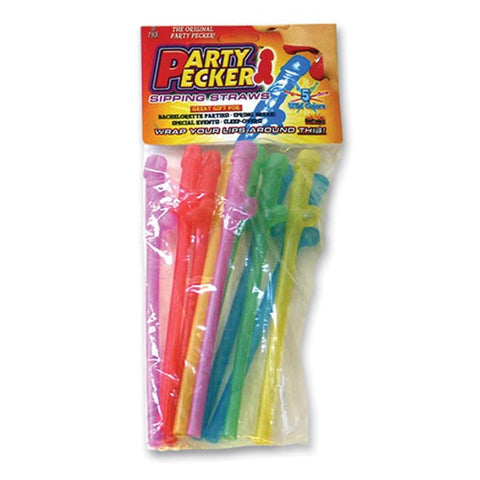 Party Pecker Sipping Straws Dicky Straws Party Gift - Party Gifts and Novelties