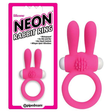 Neon Rabbit Ring Vibrating Cock Ring by Pipedream Products - Vibrating Cock Rings