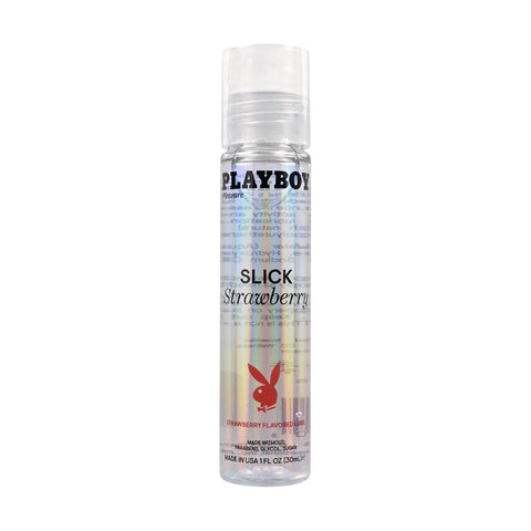 Playboy Pleasure SLICK Strawberry Lubricant Bottle - Water Based Lubes
