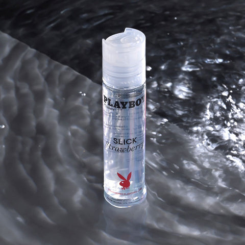 Playboy Pleasure SLICK Strawberry Lubricant Bottle - Water Based Lubes