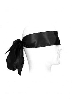Shots Toys OUCH Black & White Bondage Silky Ribbon - Cuffs And Restraints