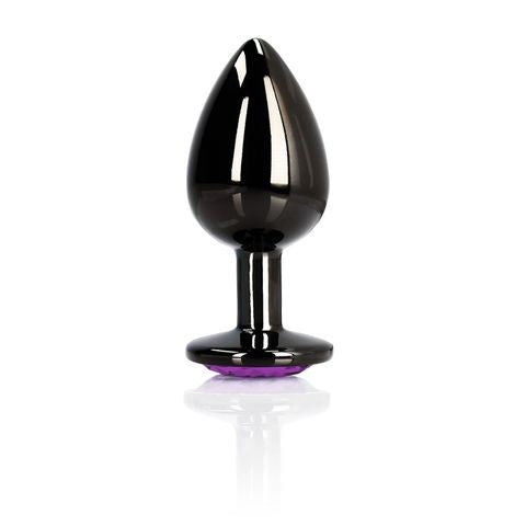 OUCH! Heart Gem Gunmetal Butt Plug Gunmetal Butt Plug - Butt Plugs