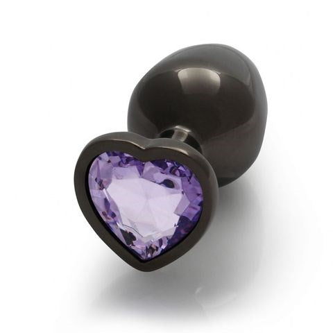 OUCH! Heart Gem Gunmetal Butt Plug Gunmetal Butt Plug - Butt Plugs