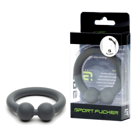 Bullring Grey Stretchy Cock Ring by Sport Fucker - Stretchy Cock Rings